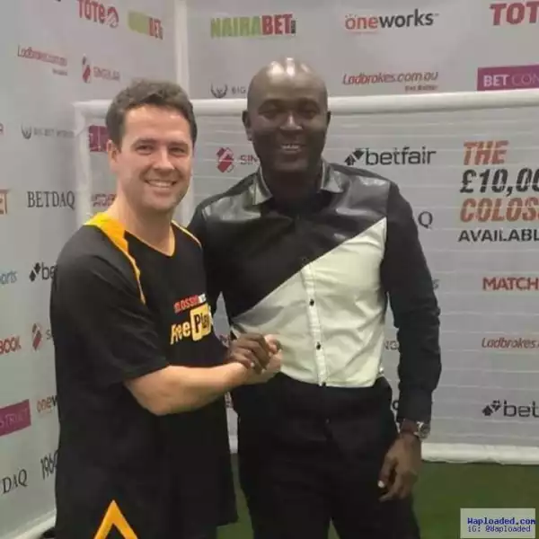 Photo: Akin Alabi Of Nairabet Spotted With Micheal Owen
